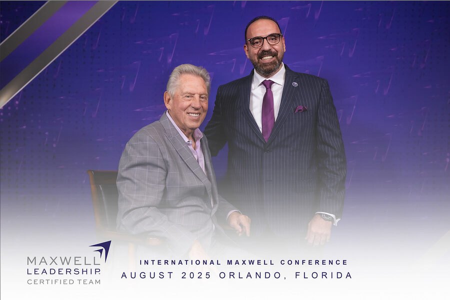 Dr. Mostafa Ghanima with John C. Maxwell